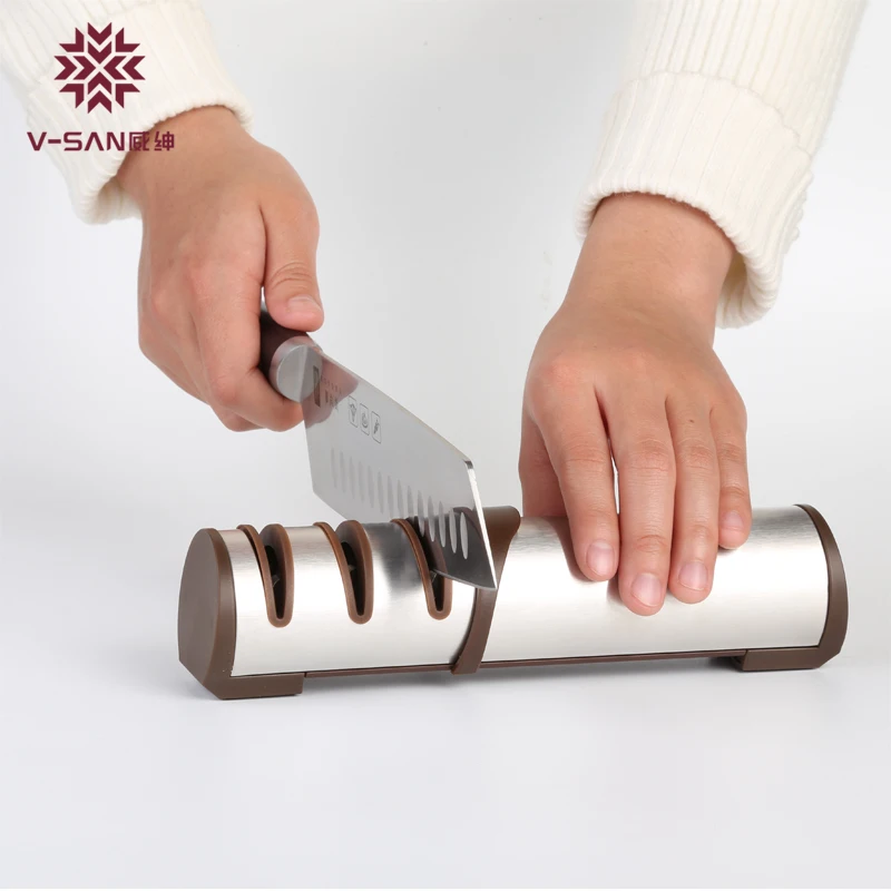 V SAN Профессиональная кухонная Многофункциональная точилка для ножей алмазные