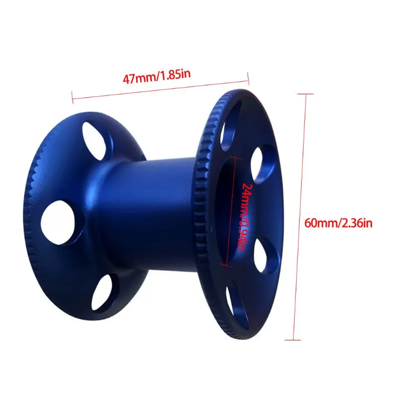 

Five Hole Wire Wheel Spool Aluminum Alloy Diving Reel Oxidation Processing Underwater Diving Photography Equipment