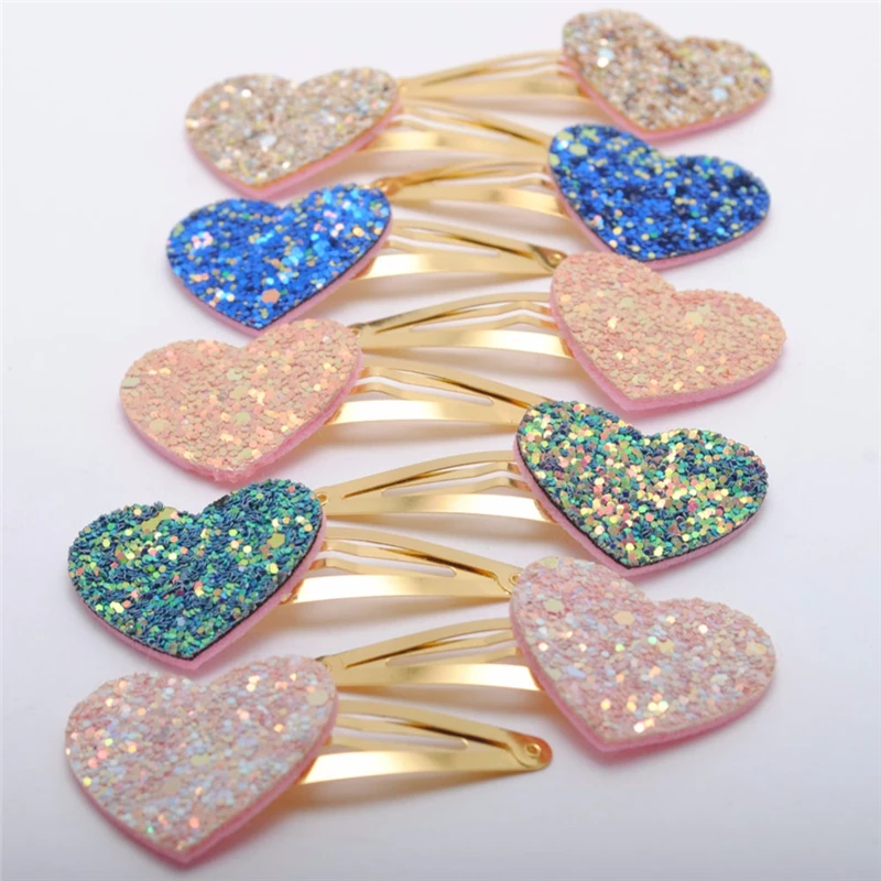8/ 10 Pcs New Gold Plated Girls Mickey Ears Hair Clips Kids Glitter Hairpins Star Crown Barrette Accessories | Детская одежда и