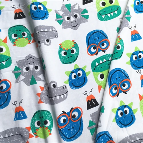 

New style cute cartoon frog printed fabric clothing fabric