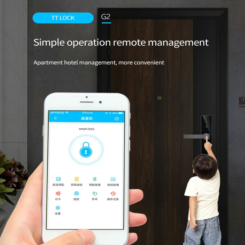 TTlock Bluetooth-compatible Gateway G2 Fingerprint Lock Password Smart Door Electric Home Bridge Work For Alexa Google | Безопасность и