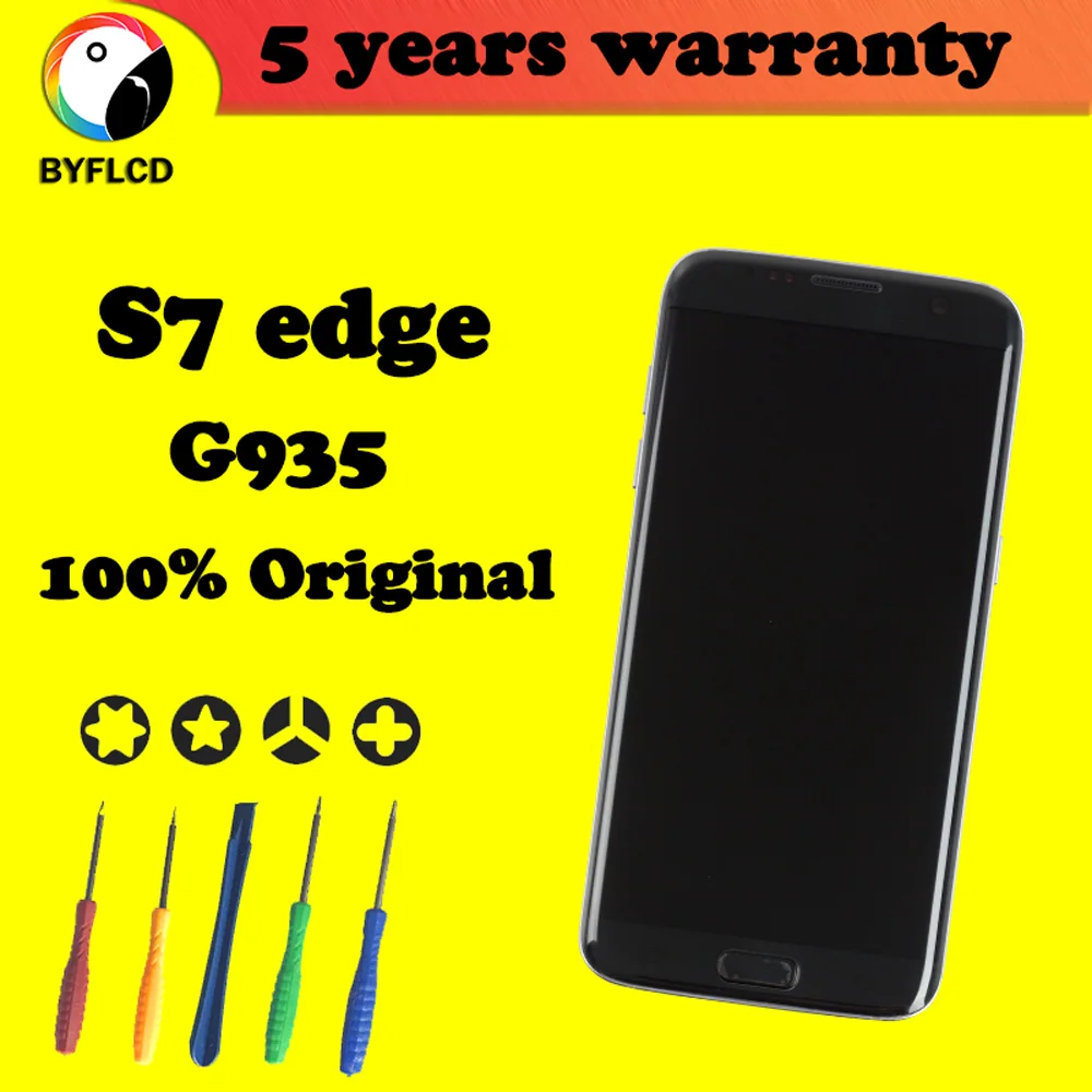 100% Оригинальный 5 ''дисплей для SAMSUNG Galaxy S7 edge ЖК дисплей G935 G935F G935A сенсорный