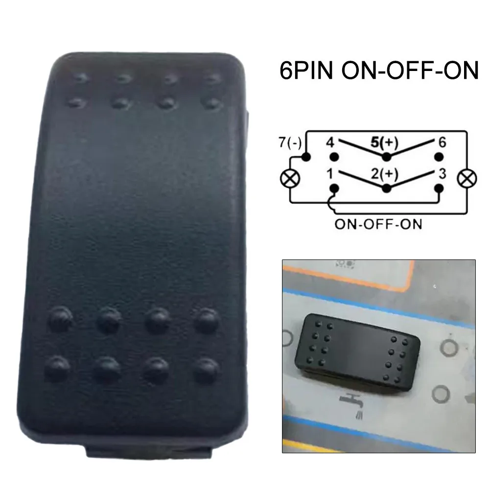 

Car Rocker Switch DPDT Double End ON-OFF-ON RV Three Gear 12/24V Truck