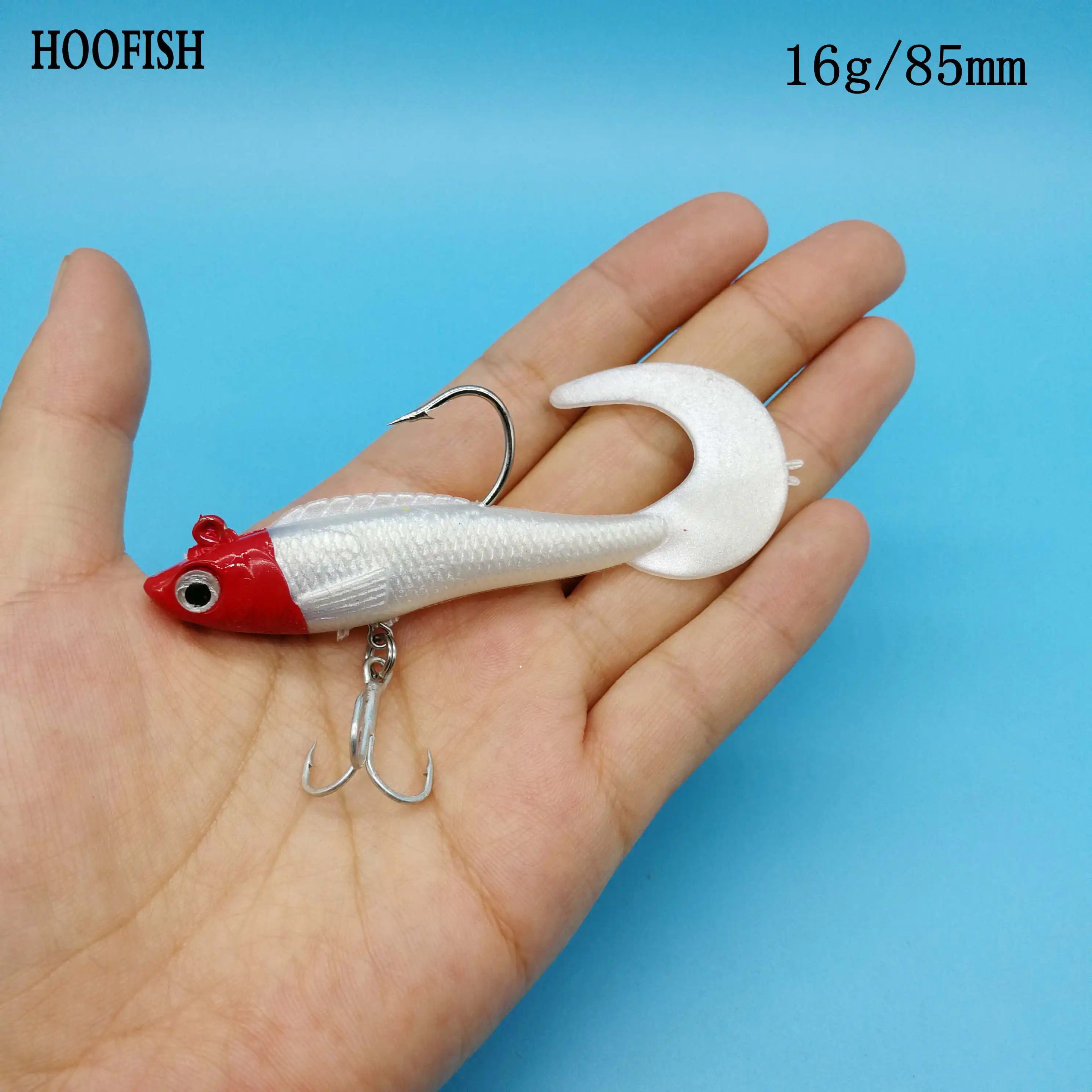 HOOFISH 5 шт./лот Мягкая приманка со свинцовым рыболовные приманки 16g/85 мм Цвета