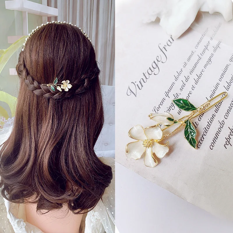 

Girl Pearl Crystal Hair Clips Temperament Full Diamond Rhinestone Pearl Elegant Barrettes Hairgrips Women Hair Accessories 17