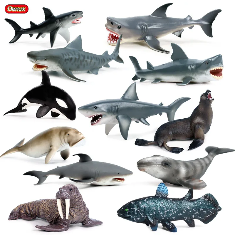 Фигурка морской акулы Oenux Sealife экшн фигурка морского аквариума котик Кит