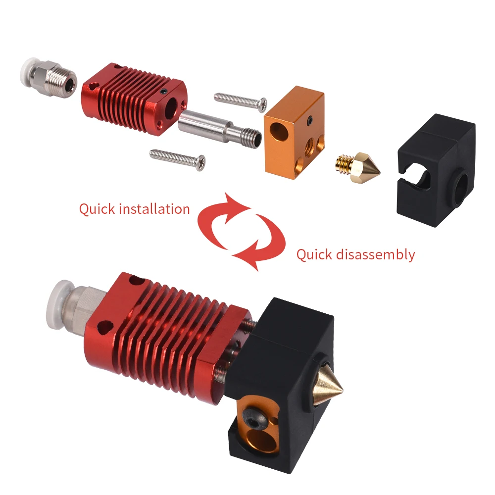 CR10 Hotend/CR10S j головка MK8 экструдер детали для 3D принтера Ender 3/S алюминиевый блок
