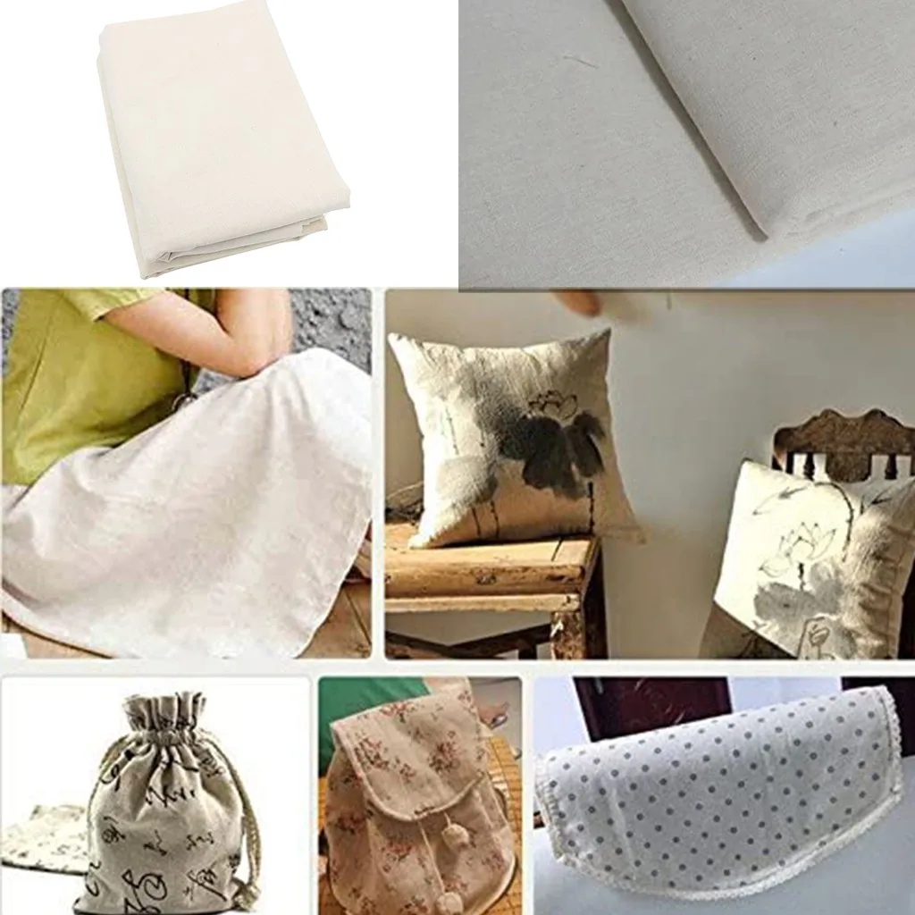 Натуральная льняная ткань для вышивки иглой лоскутное шитье швейный текстиль