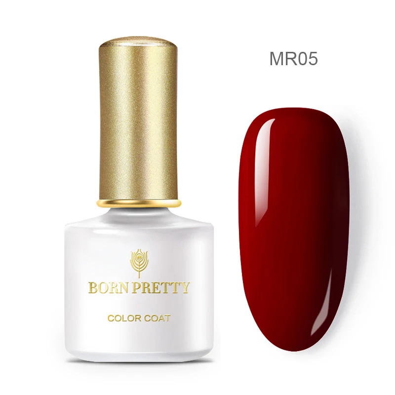 MR05 BORN PRETTY чистый цветной гель для ногтей, лак для ногтей, цветной лак для ногтей, отмачиваемый УФ светодиодный Гель-лак, базовое верхнее покрытие, 6 мл для маникюра своими руками - Цвет: MR05