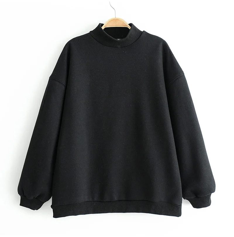 Autumn Knitted Casual Sweatshirt Women O Neck Long Sleeve Khaki Oversized Hoodies Loose Jumper Sweatshirts Female