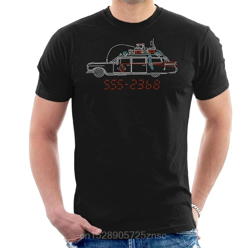 С принтом camiseta Ghostbusters Ecto 1 которые я позовете Для мужчин футболки с рисунками из