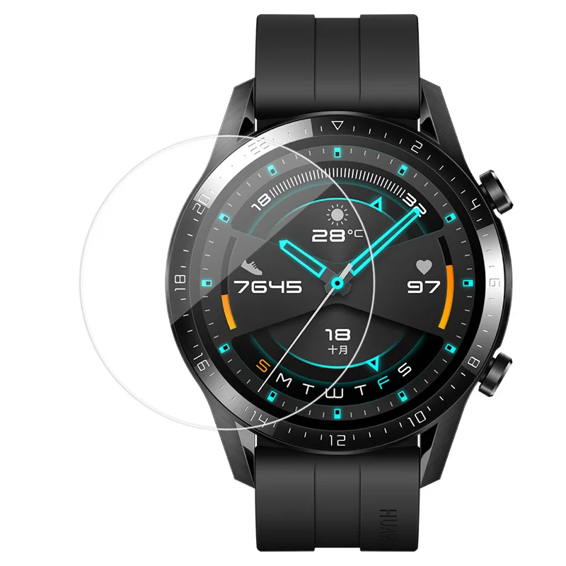 

For Huawei Watch GT 1 / Watch GT 2 46mm Protective Film 3 pcs 2.5D watch Tempered Glass Screen Protector