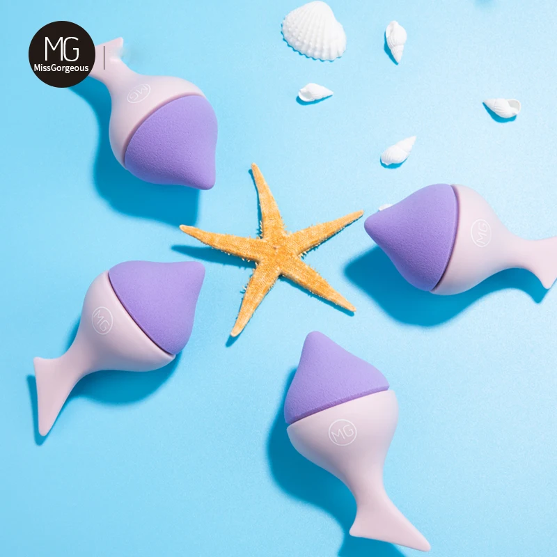 Бренд Miss Gorgeous 2 шт. губка для макияжа Русалочки косметическая пудра Макияж