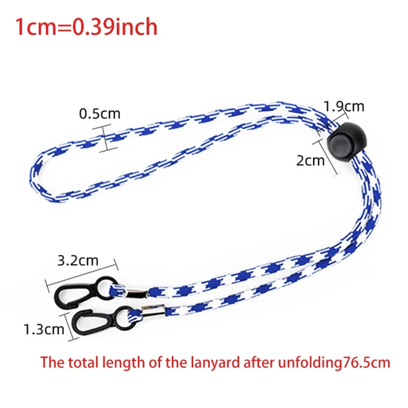 

5Pcs Adjustable Face Cover Lanyard Extenders with Hook Colorful Woven Strap Around Neck Safety Mouth Mask Holder Hanger
