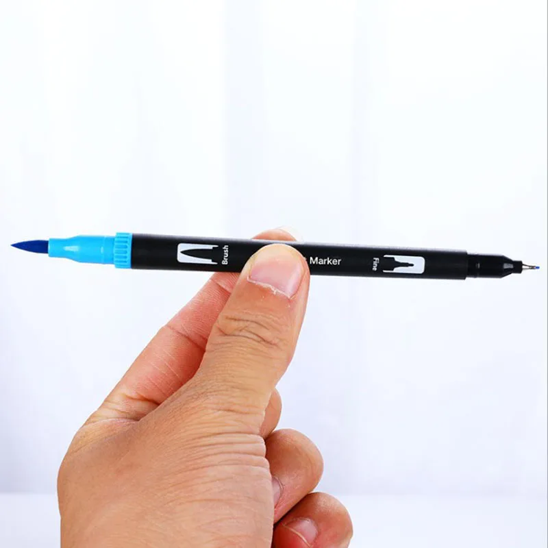 100 цветная двойная щетка маркер для рисования тонкий наконечник и отлично
