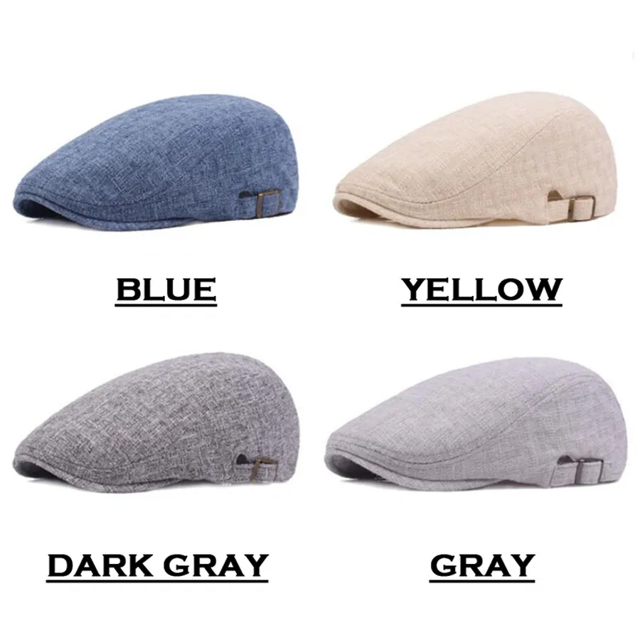 Мужской берет кепка в британском стиле сезон осень-лето 2020 льняные шапки модные