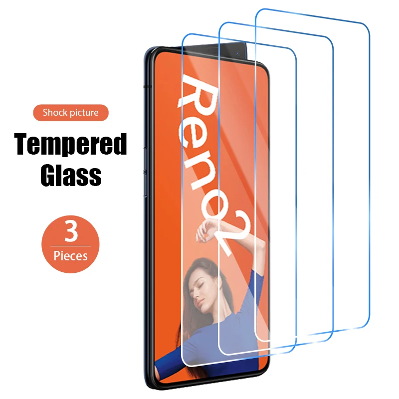 

3pcs Tempered Glass for OPPO Oppo Reno6 Reno5 5G Reno4 5G Reno3 Pro Screen Protector 9H Protective Film for Reno2 F Reno Ace A Z