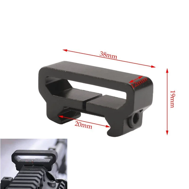 

The gun mlok 20 mm slot flat strap buckle metal fixed strap buckle aluminum alloy flat strap buckle