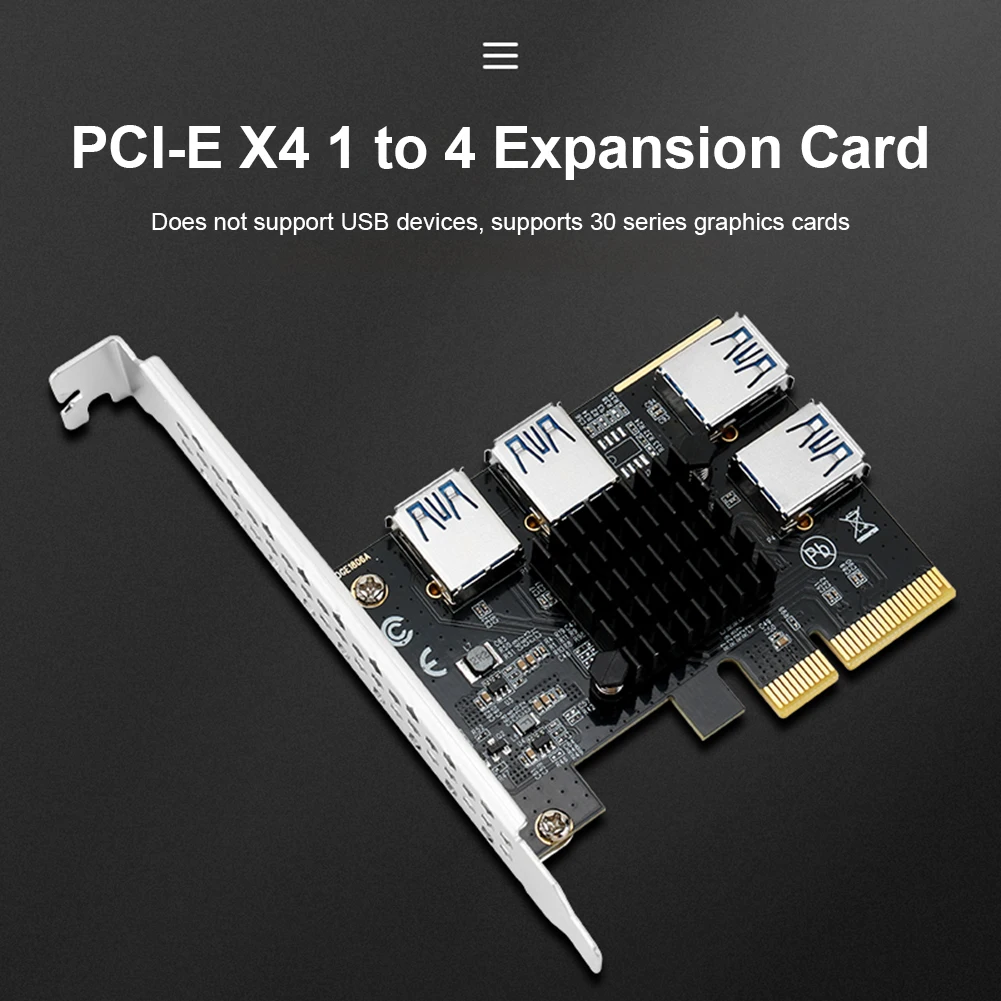 

PCIE PCI-Express слот 1 поворот 4 Расширительная карта PCI-E X4/X8/X16 1x до 4x Райзер преобразователь для Windows ПК установка усилитель аксессуар