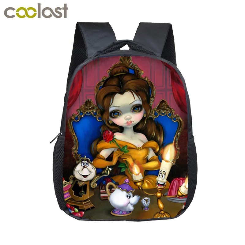 12 дюймов мультфильм Готическая Принт с изображением девочки рюкзак детские