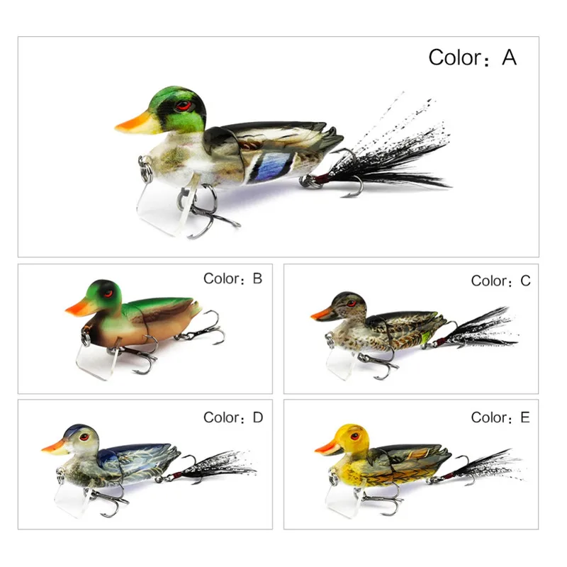 Рыболовные приманки 7 см на утку с крючками многошарнирная жесткая приманка