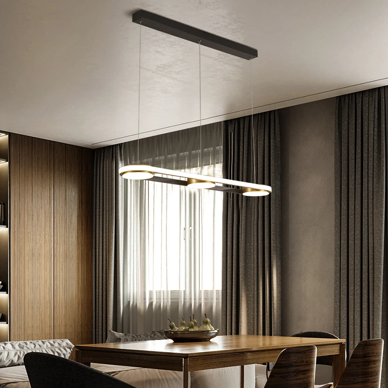 

Подвесная светодиодная круглая Потолочная люстра в европейском стиле, черная потолочная лампа в стиле лофт для гостиной, столовой, кухни, к...