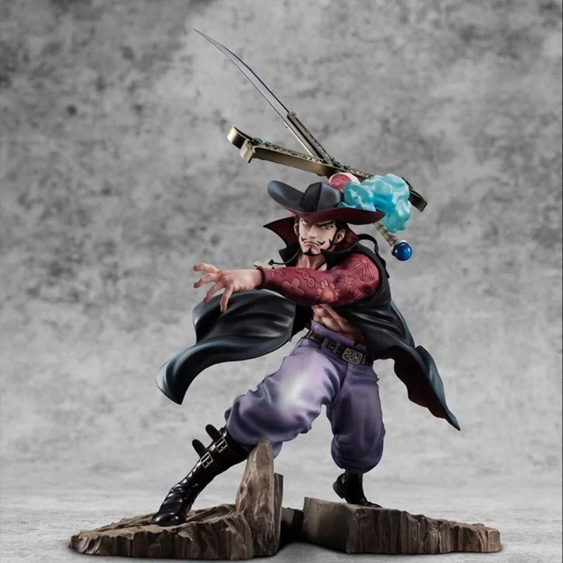 

Figure Toll Dracule Mihawk Fighting Position Hawkeye Swordsman Arms Scene Base 19cm PVC Action Figures Christmas Model Toy Gifts