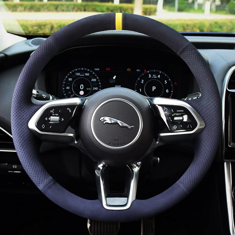 

Сделай Сам, сшитая вручную замшевая кожа, искусственная кожа для Jaguar XE XF XJ XEL, искусственная кожа, аксессуары для интерьера автомобиля