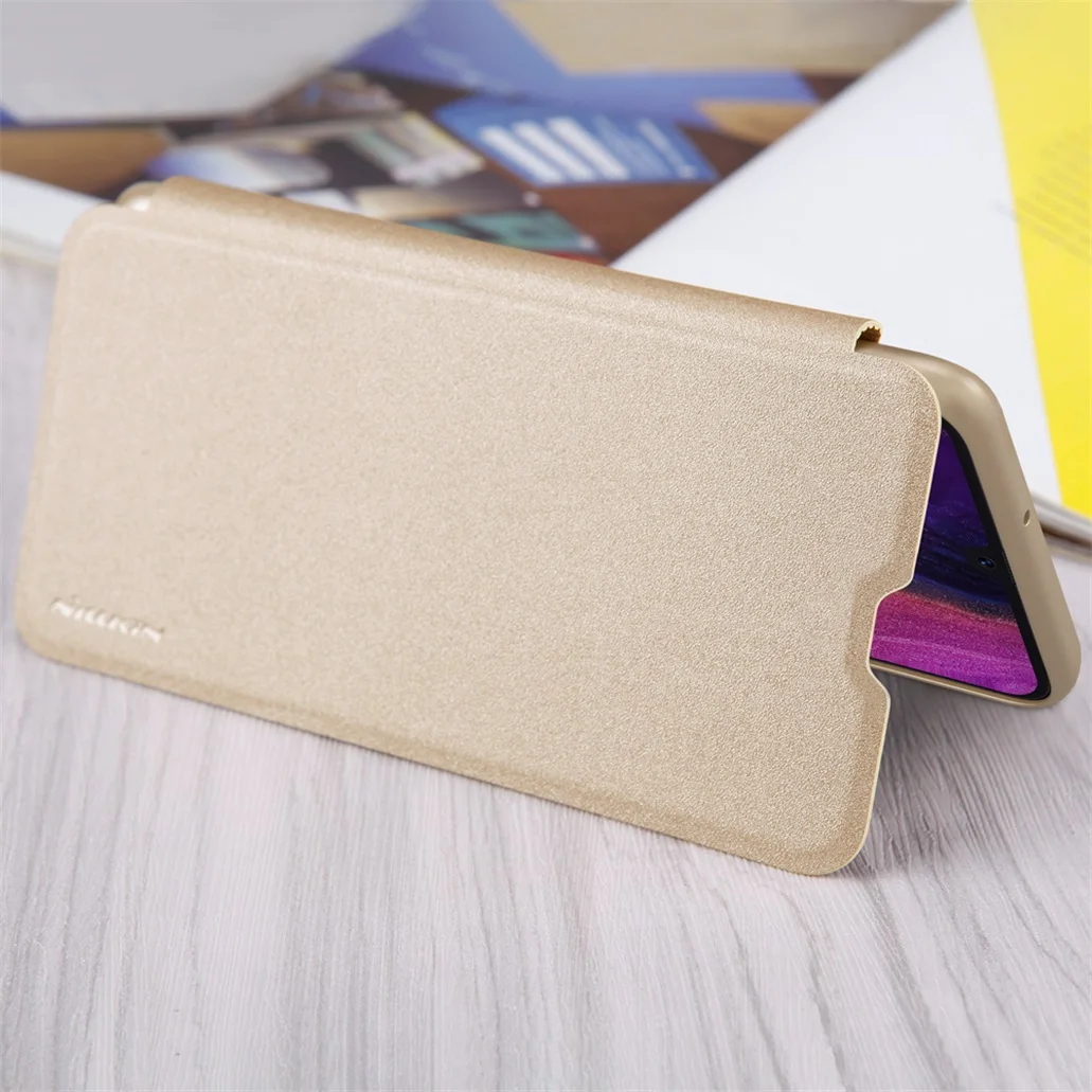 Для samsung Galaxy A50 A50S A30S A30 A10 флип-чехол NILLKIN блестящий тонкий флип-чехол из искусственной кожи чехол для телефона samsung A50