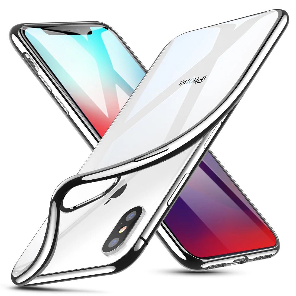 Meteor Silver ESR чехол для iPhone XS XR XS Max прозрачный чехол Бампер прозрачный мягкий TPU чехол ультра тонкий чехол противоударный чехол для iPhone - Цвет: Meteor Silver