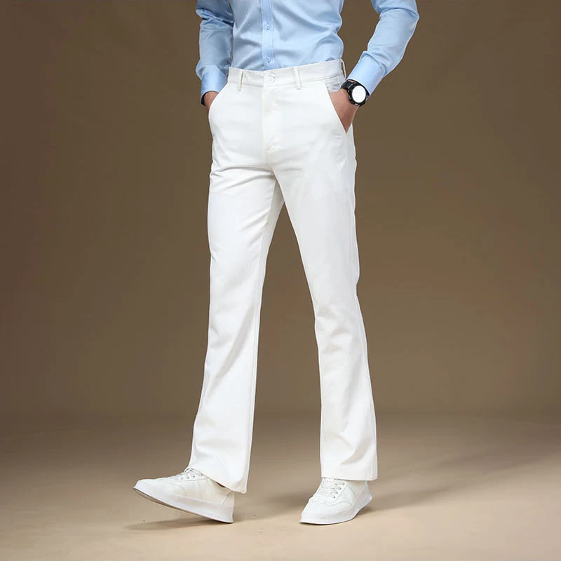 Брюки-клеш мужские с широкими штанинами свободные классические R3502 2020 | Мужская
