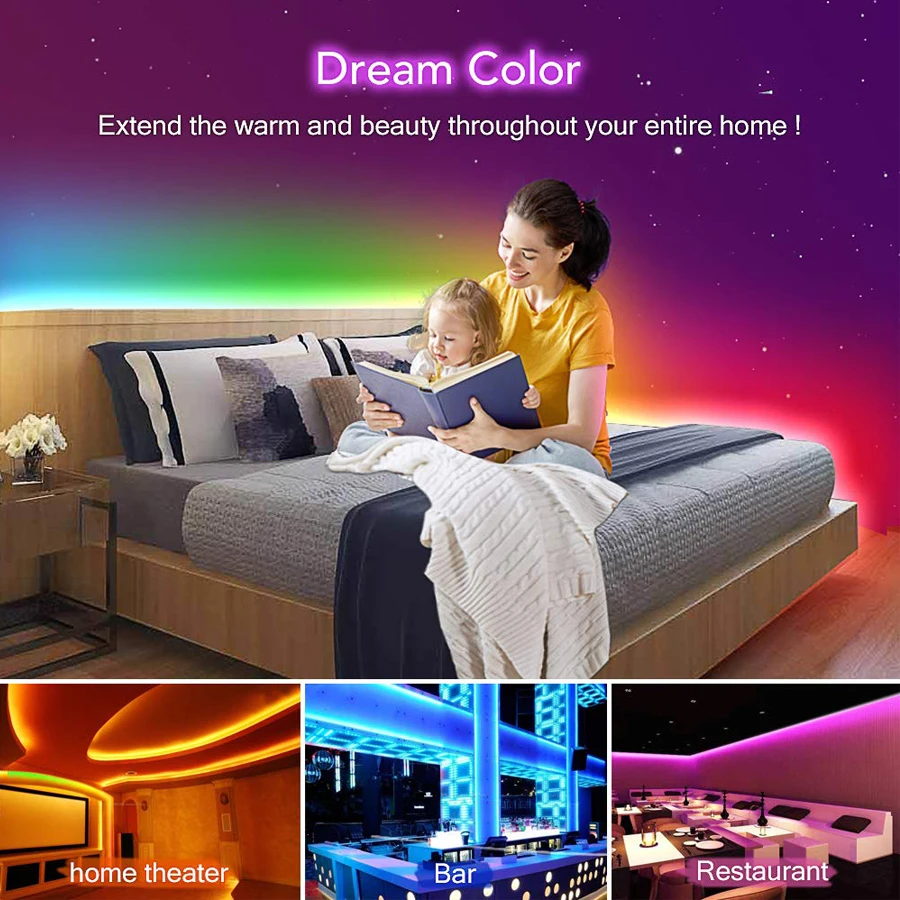 

Light Strip 12V 5050 LED Strip 5/10M LED WIFI RGB RGBW RGBWW Flexible LED Strip Light+WIFI/IR Remote Controller+Power Adapter