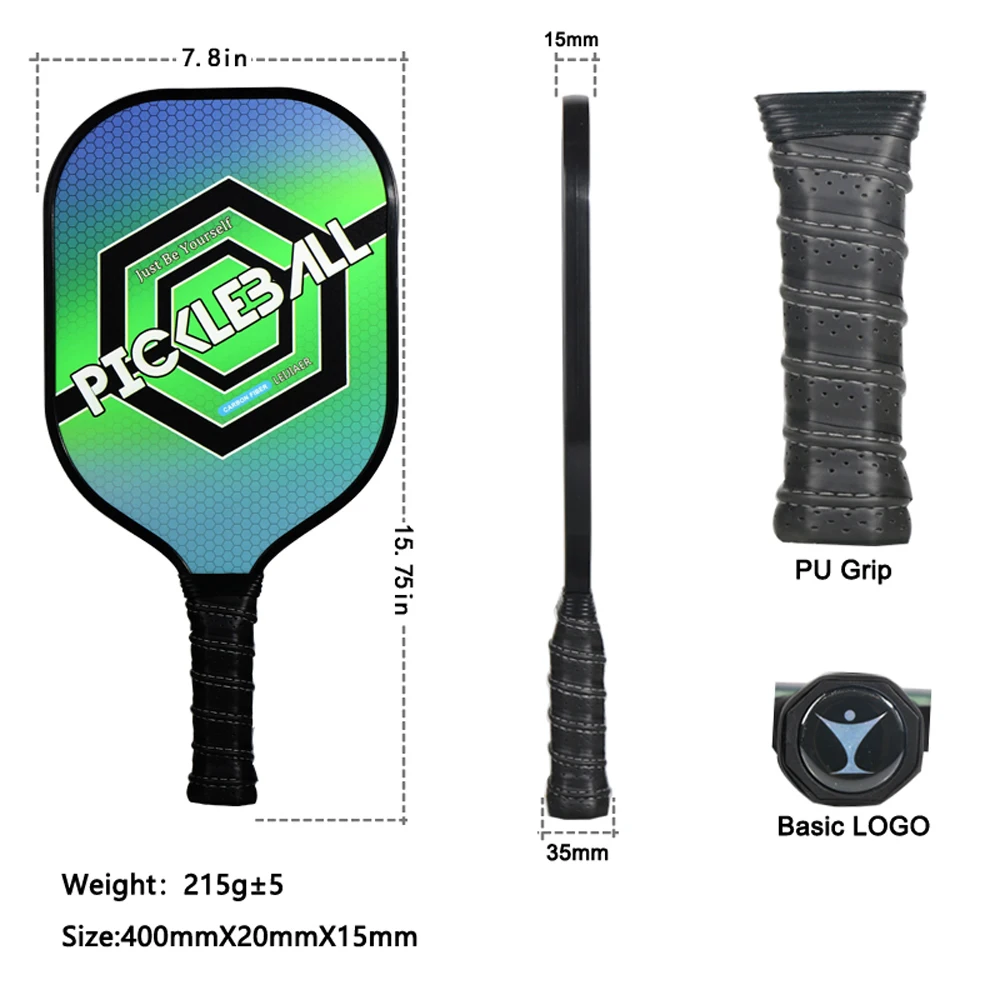 

Carbon Fiber Peaks Rackets Carbon Fiber PP Racket Pickleball Paddle Tennis Sports Ball Sports Children Gift Squash Rackets