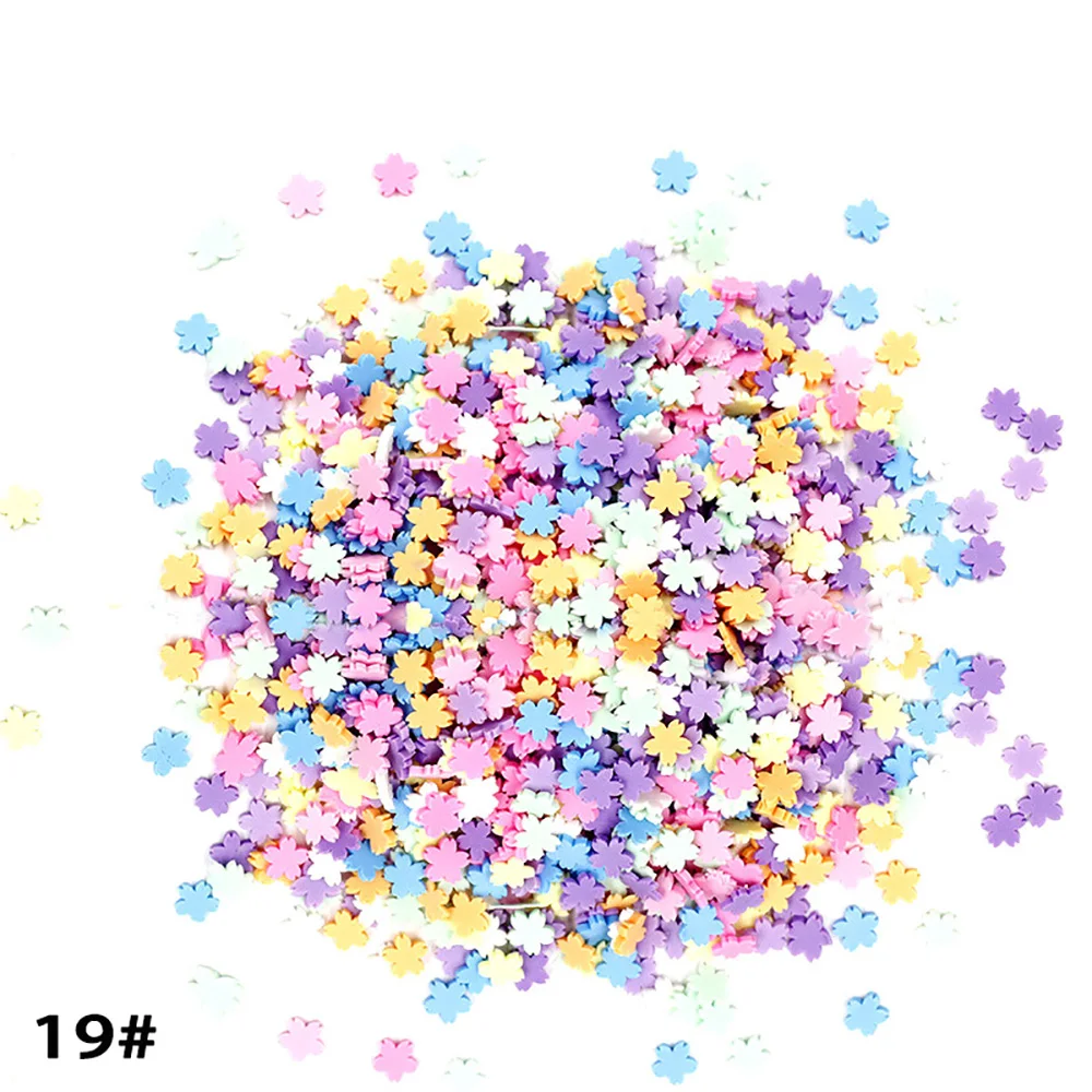 Color 19 20g 20 г крошечные милые полимерные красочные мягкие глины для слизи наполнитель DIY Поставки конфеты поддельные торт десерт грязь частицы посыпать аксессуары - Цвет: Color 19 20g