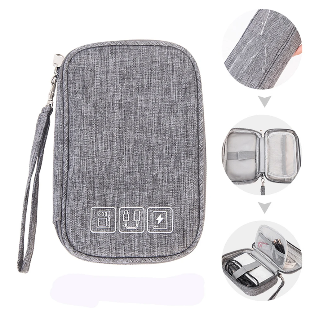 Cable Gadget Organizer Storage Bag Wires Charger Digital Hard Drive USB SD Card Portable Electronic Earphone Case Travel Pouch