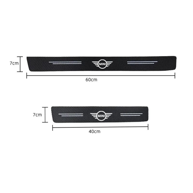 

4pcs Car Sticker Door Carbon leather Fiber Sill Plate For Mini Cooper Countryman F54 F55 F60 R54 R55 R56 R60 R61 car accessories