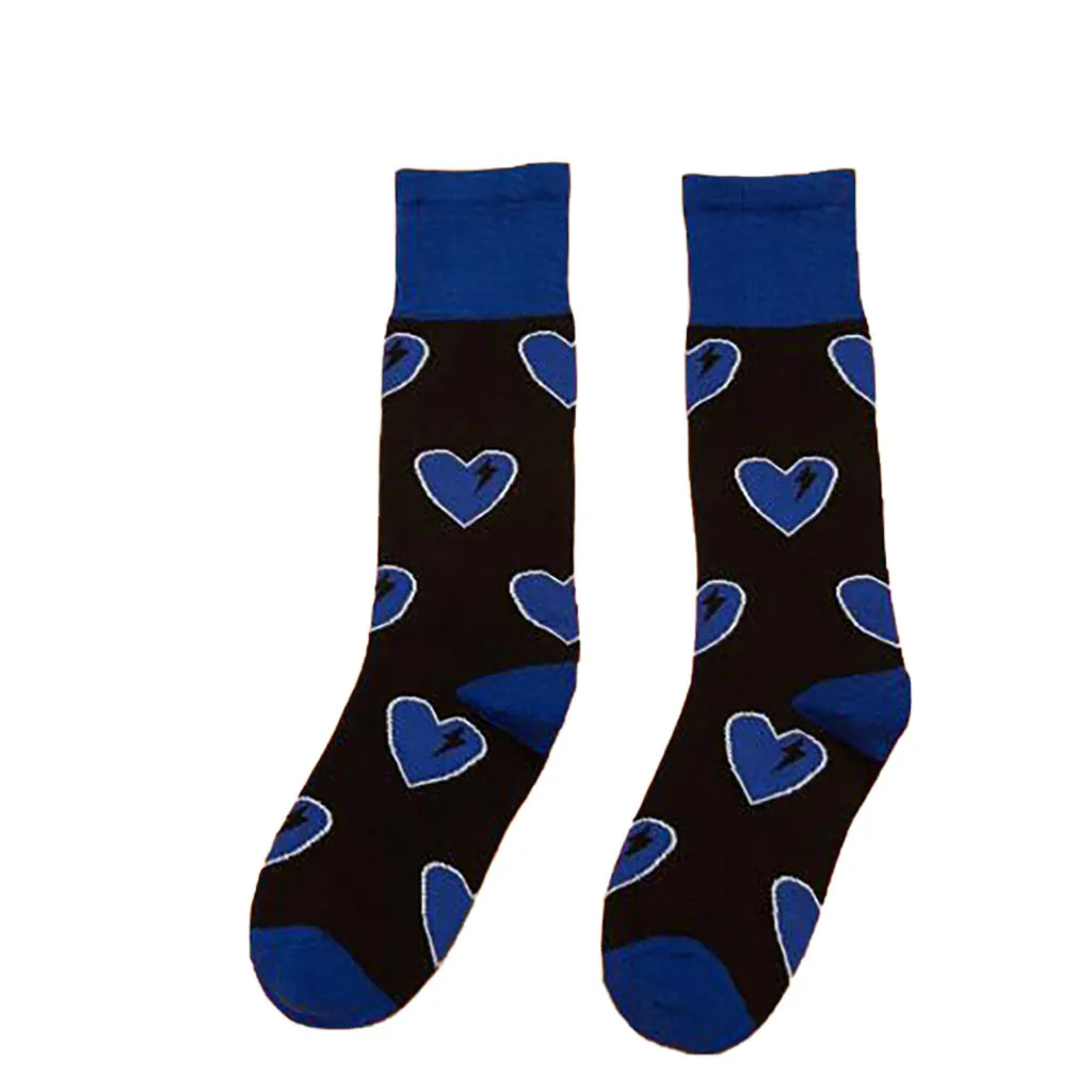 Модные хлопковые уличные носки без пятки с принтом в виде сердечек для женщин и