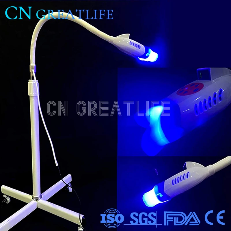 Мобильная лампа для отбеливания зубов красного и синего цвета светодиодная