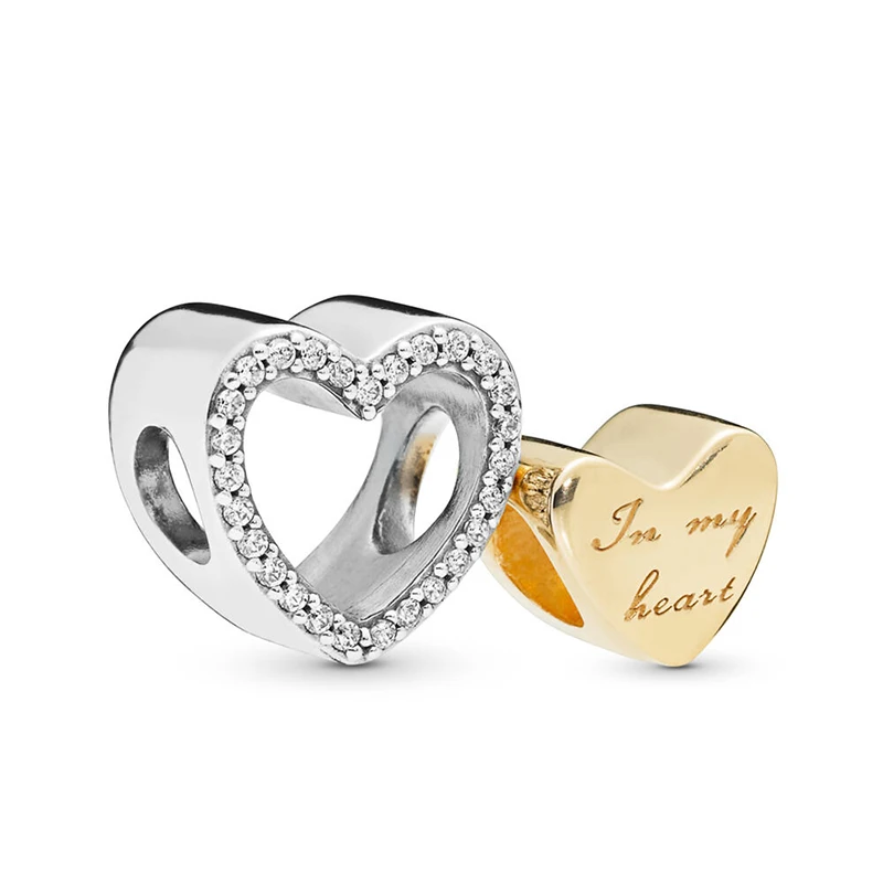 1 Набор шармов Forever In My Heart бусы амулеты подходят для брендового браслета ожерелья