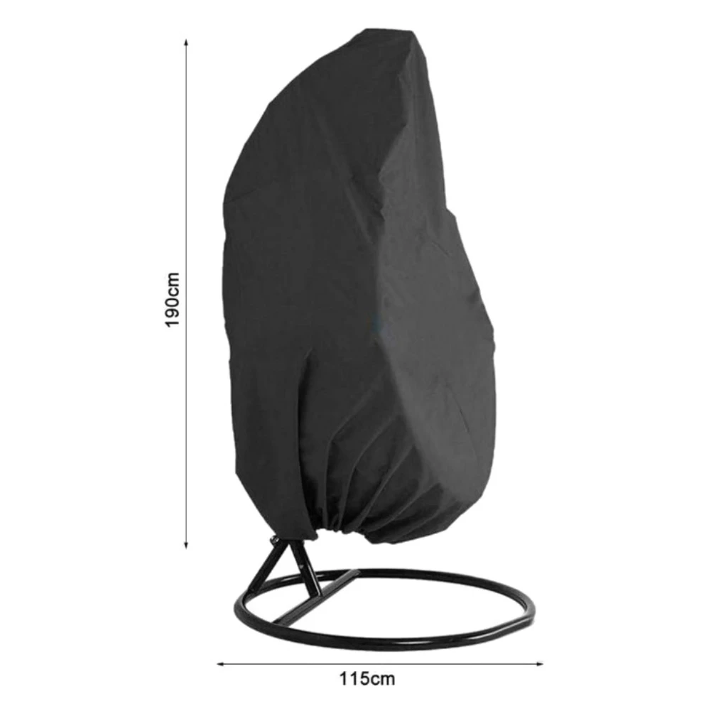 

210D Patio Chair Cover Zipper Hanging Egg Chair Cover Waterproof Patio Swing Dustproof Outdoor Chair Cover Protector