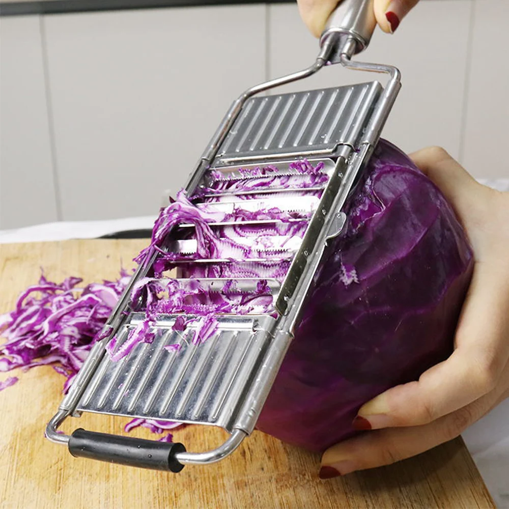 

Cabbage Shredder Multi-Purpose Graters Stainless Steel Handheld Vegetable Cutter Potato Carrot Slicer for Home Kitchen Bento