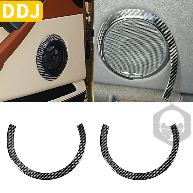 Economici Altoparlanti Per Porte Anteriori Stereo Audio Per Veicoli Anelli Adesivi Per BMW Serie 6 E63 E64 2004-2010 Accessori Interni Per Auto In Fibra Di Carbonio