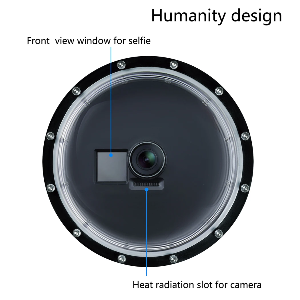 Чехол для подводного дайвинга QIUNIU водонепроницаемый корпус купольного порта
