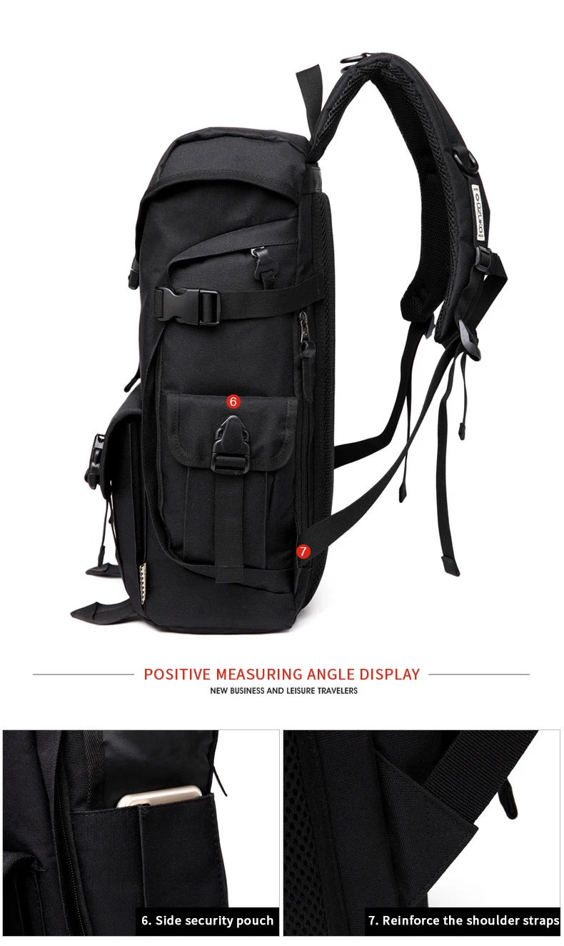 Mochila модный рюкзак для мужчин Путешествия черные Наплечные сумки ozuko сумка для ноутбука мужские рюкзаки большой школьный рюкзак