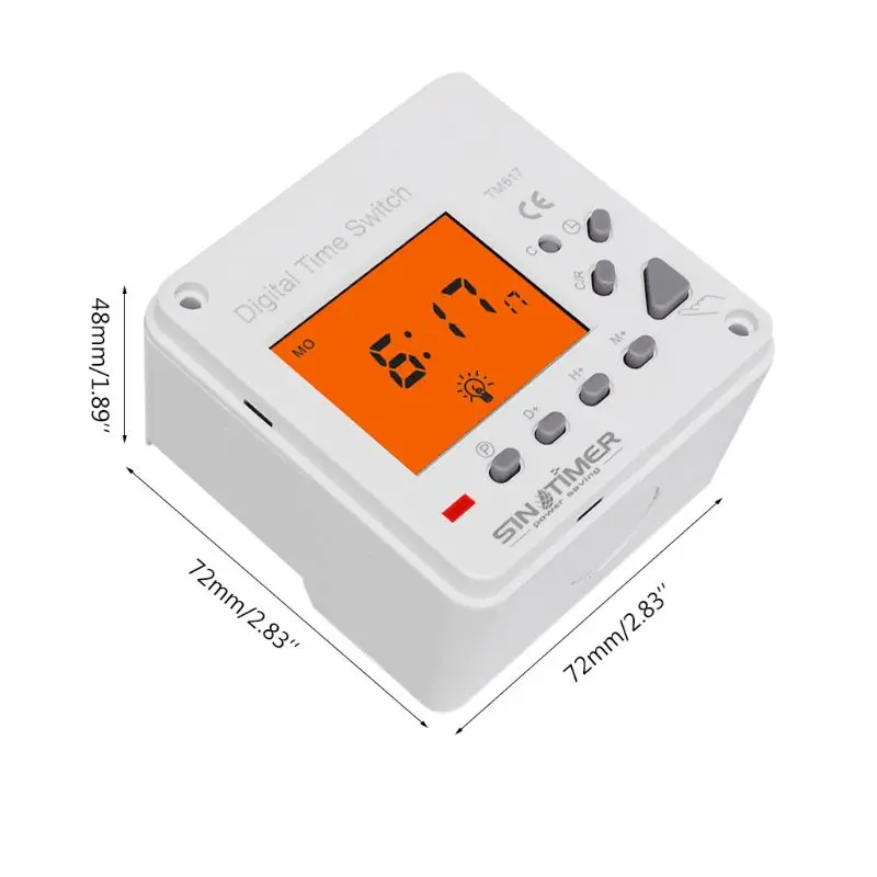 

110V 220V AC 7 Days Weekly Digital Electronic Timer Large LCD Display Back-light D2TD