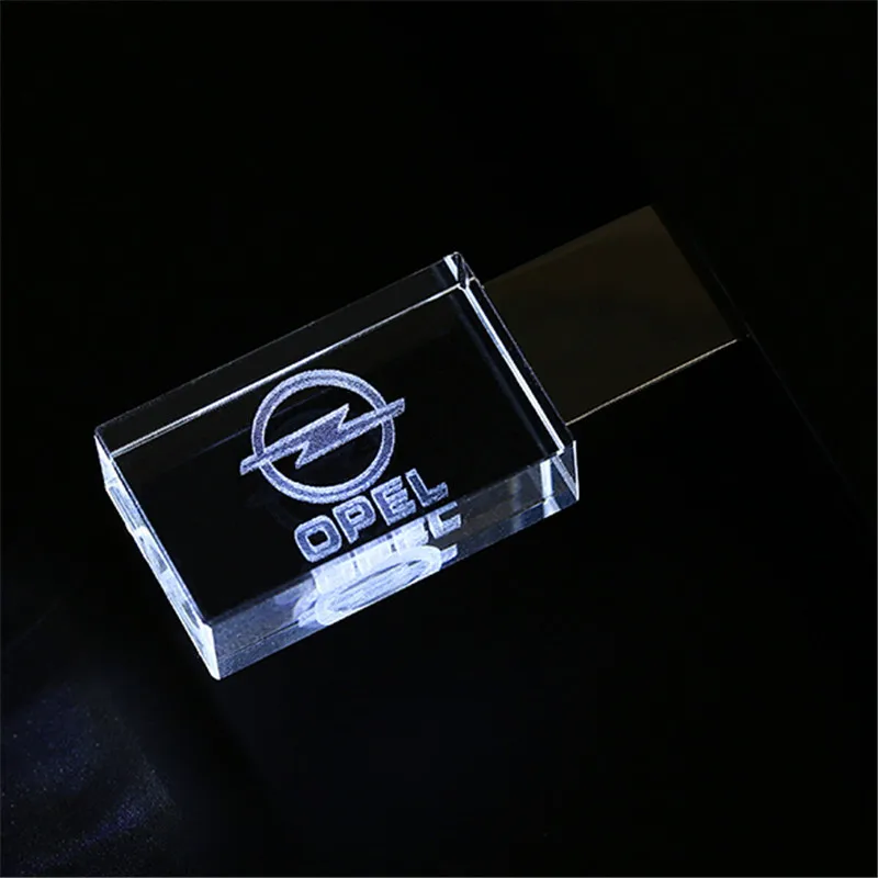 white JASTER OPEL кристалл+ металл USB флэш накопитель флешки 4 ГБ 8 16 32 64 128 Внешняя память stick u диск - Цвет: white