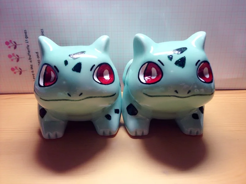 Большой 13 см x 7,5 см Kawaii керамический цветочный горшок Bulbasaur суккулентный горшок милые зеленые растения цветочный горшок с отверстием для дропшиппинг