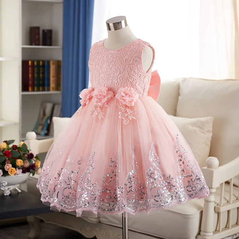 

2019 Kids Dresses For Girls Wedding Evening Dress Children Princess Party Dresses Toddler Flower Girls Dress 2-12 Y Vestidos
