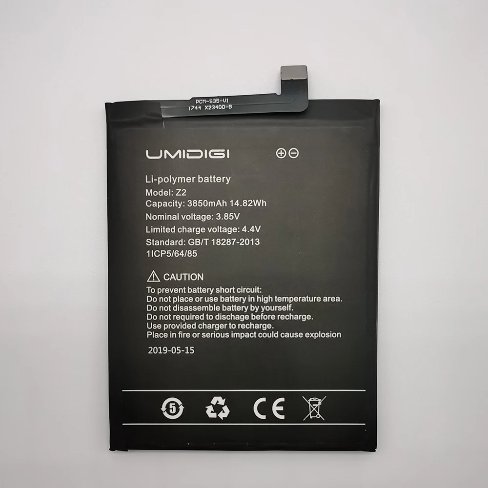 

High Quality 3850mAh 3.85V Replacement Phone Battery for UMI Umidigi Z2 Smart Phone Batteries with Tracking Number