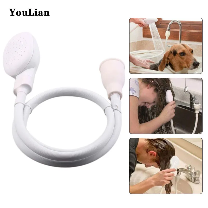 

Pet Dog Cat Shower Head Tub Faucet Splash Handheld Bathroom Baby Tap Hose Spray Toilet Drains Strainer Water Shampoo Hair Tool
